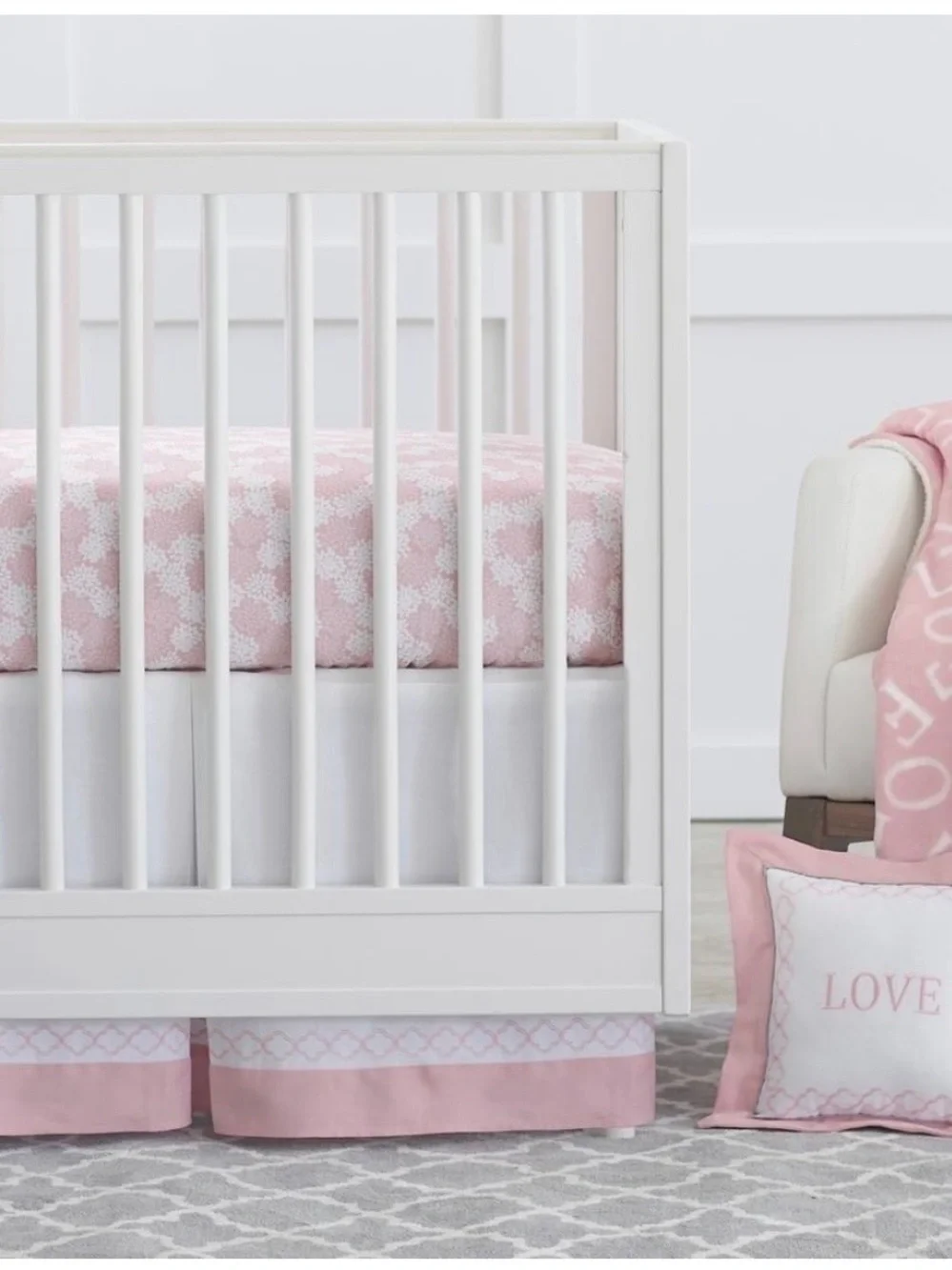 Pink Dream Collection 3-Piece Crib Bedding Set